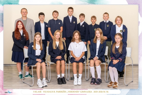 5 klasė – klasės vadovas Valdemar Šaveiko